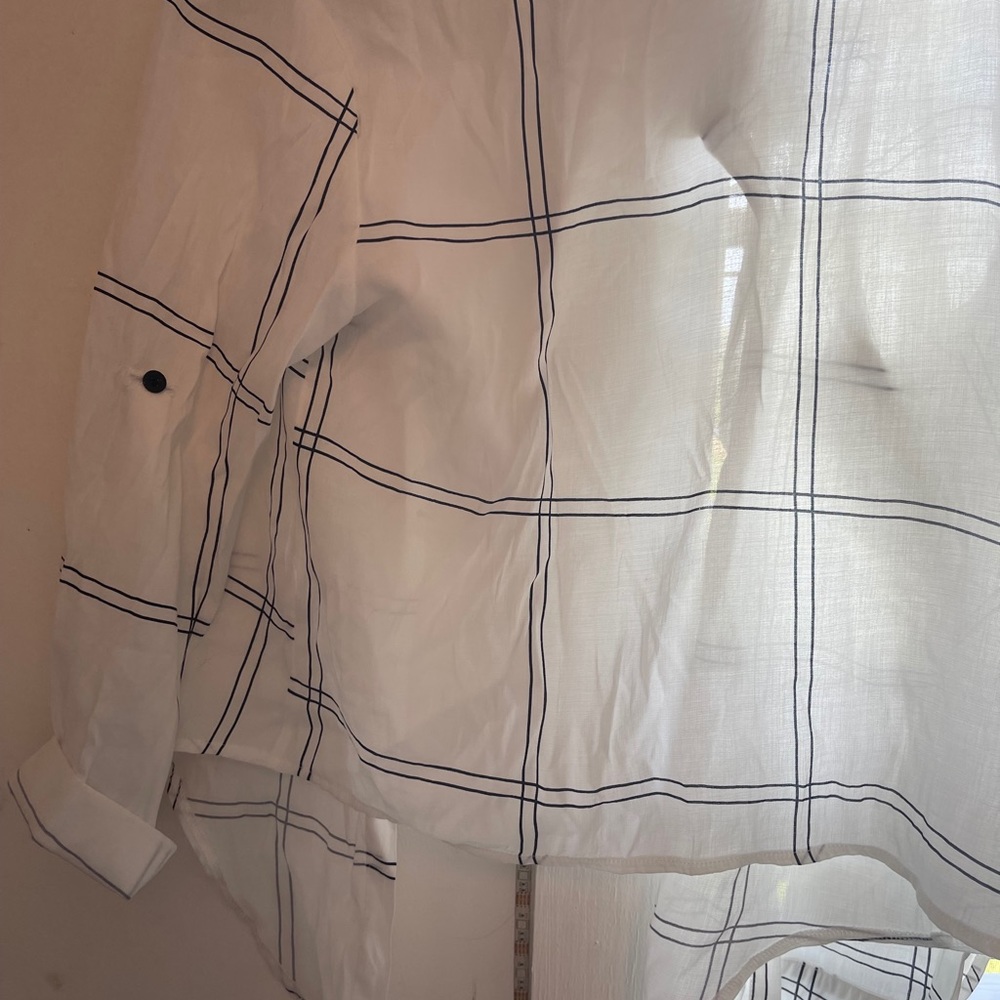 White grid button up - Picture 3 of 4